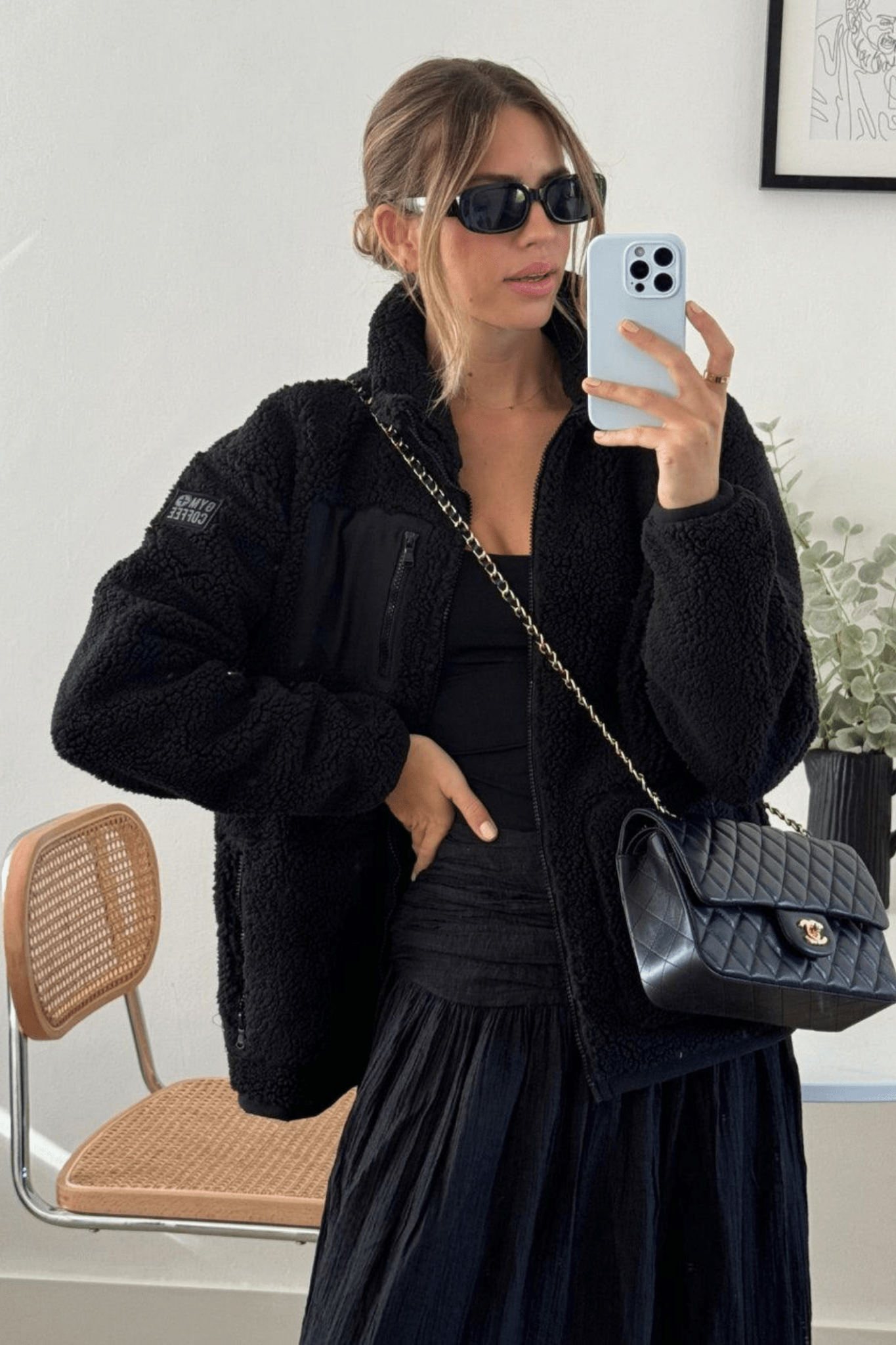 Gym+Coffee Industry Fleece Jacket (unisex) - Black - Dotique - Gym+Coffee