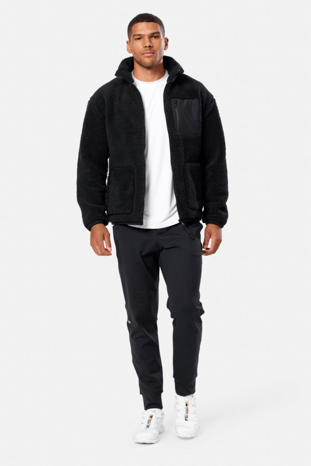 Gym+Coffee Industry Fleece Jacket (unisex) - Black - Dotique - Gym+Coffee