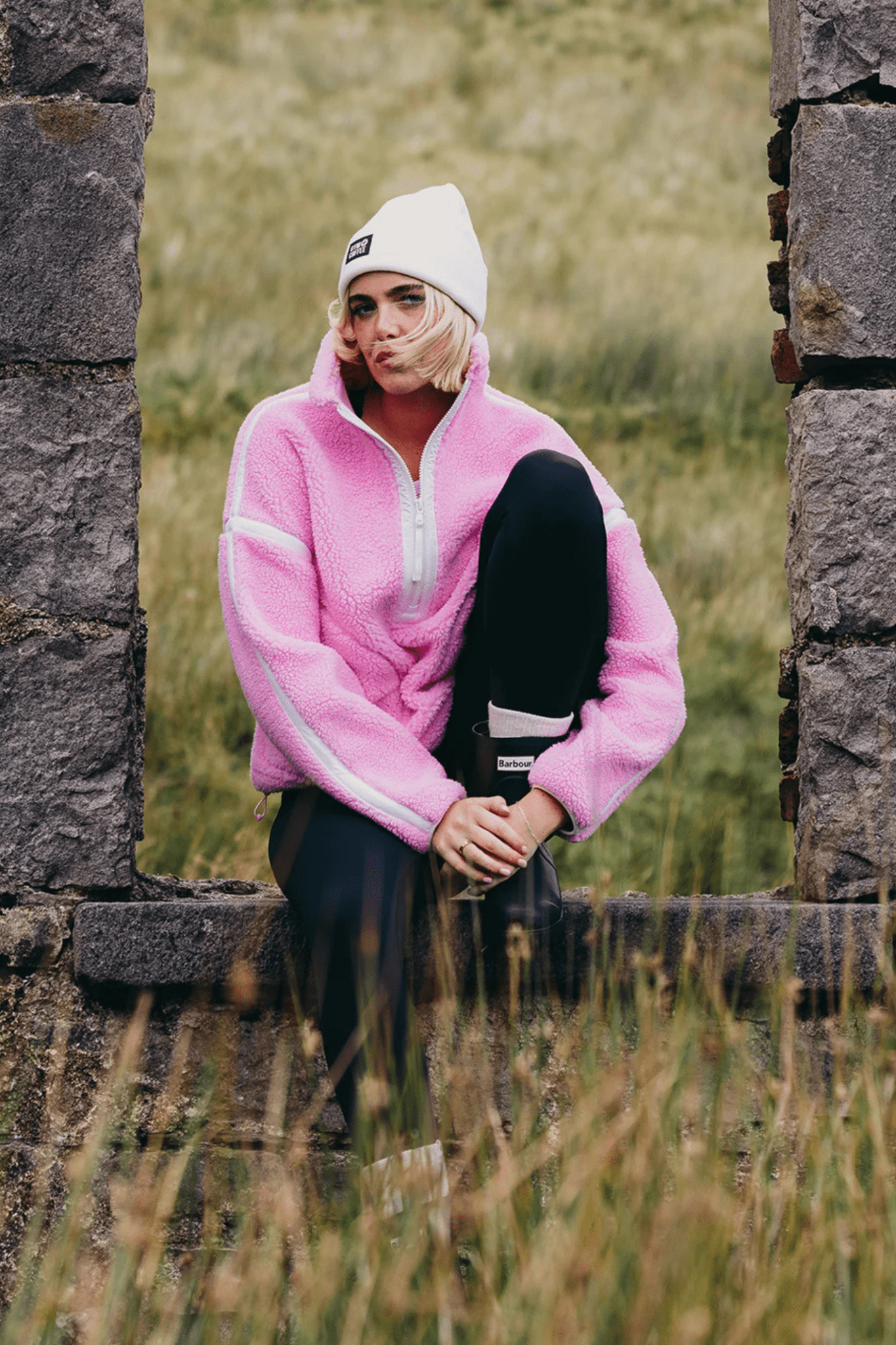 Gym+Coffee Industry Half Zip - Cotton Candy - Dotique - Gym+Coffee