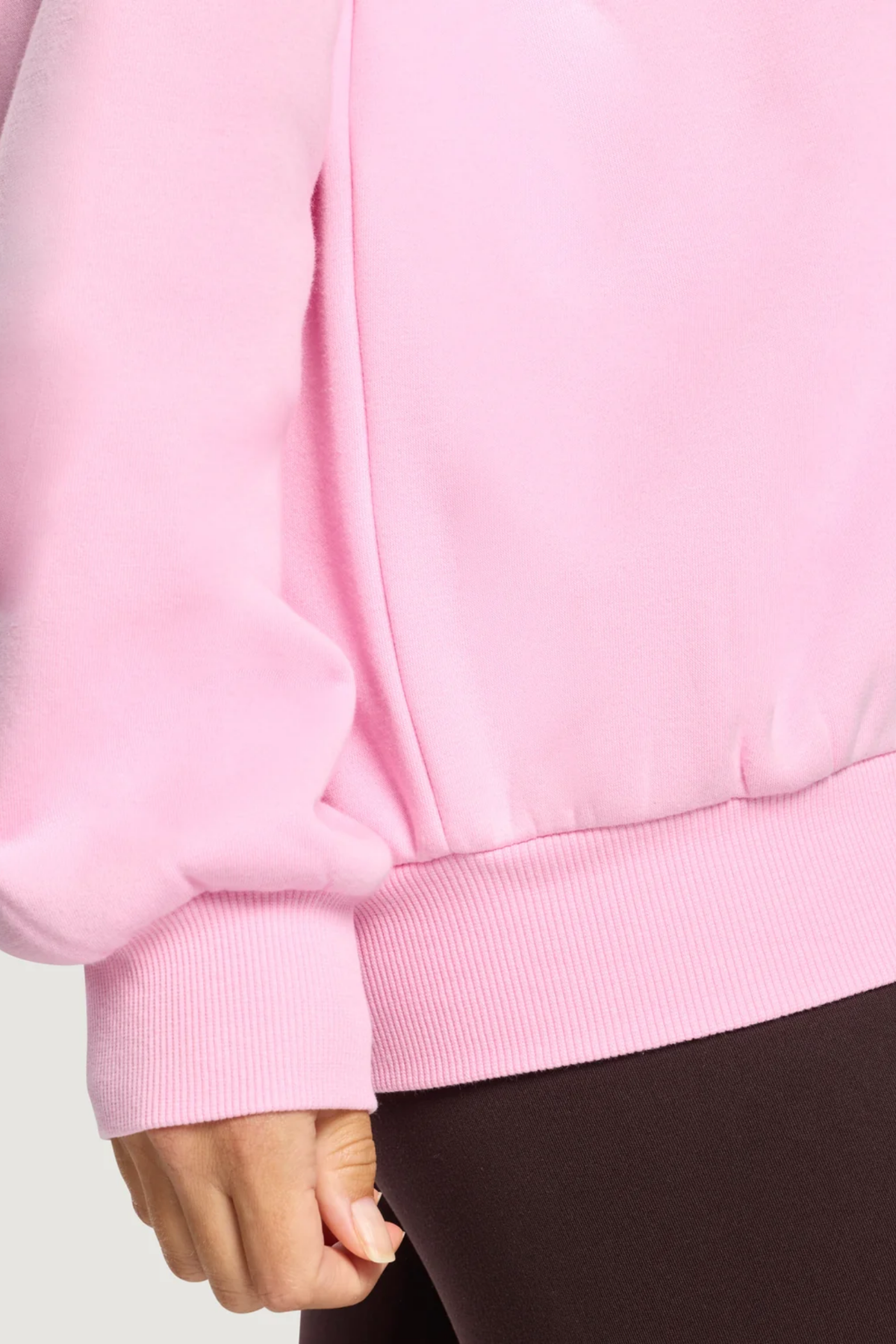 Gym+Coffee Knit Snap Collar Sierra Sweatshirt Pink Blossom by Gym+Coffee. Shop Gym+Coffee at Dotique.