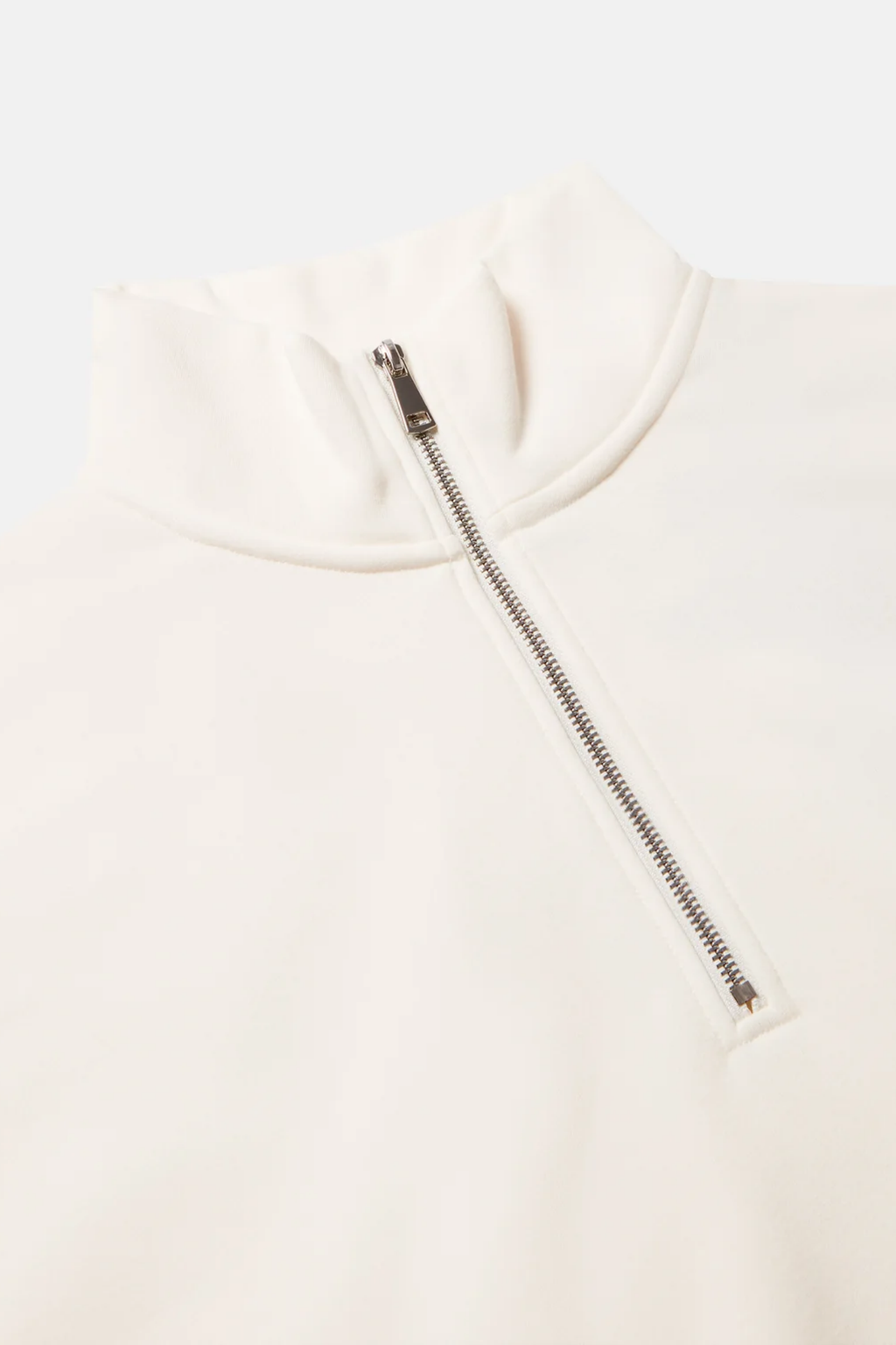 Gym+Coffee Sierra Half Zip Sweatshirt Ecru cream half zip sweatshirt by Gym+Coffee Shop Gym+Coffee at Dotique