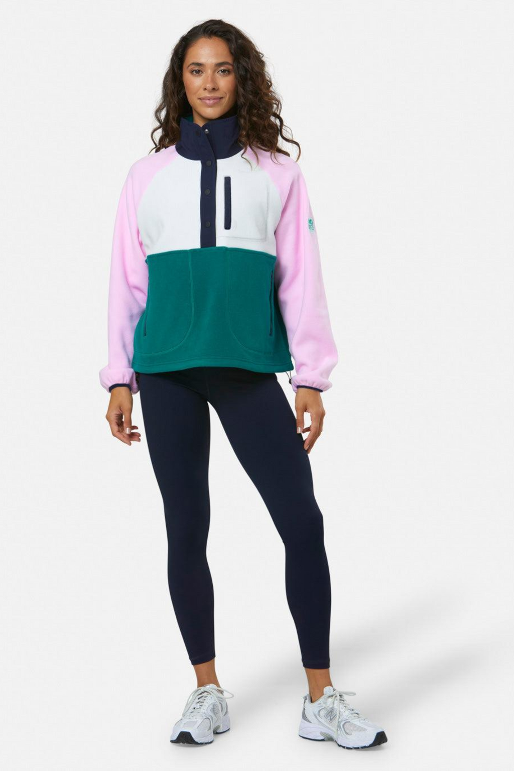 Gym+Coffee Snap Polar Fleece - Baby Pink