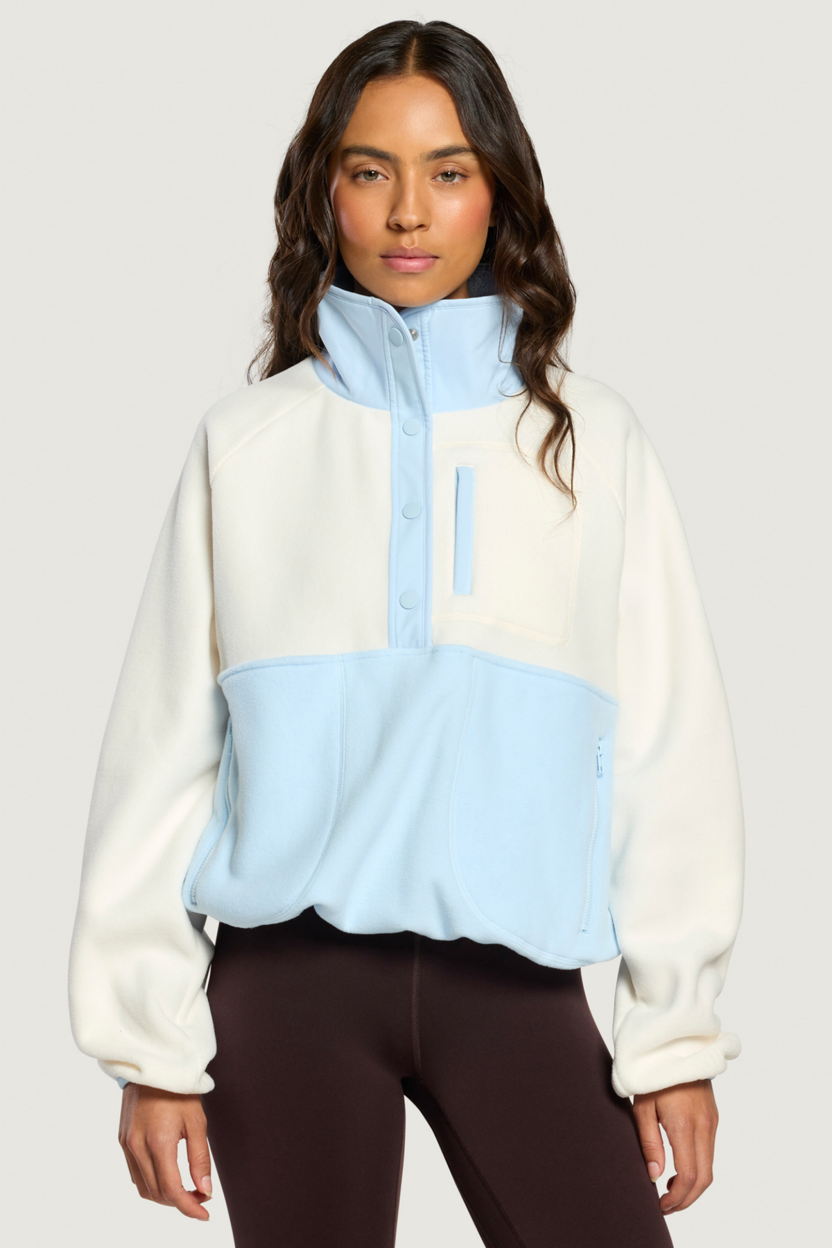 Gym+Coffee Snap Polar Fleece Glacial Blue