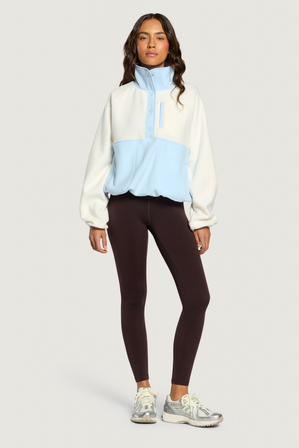 Gym+Coffee Snap Polar Fleece Glacial Blue