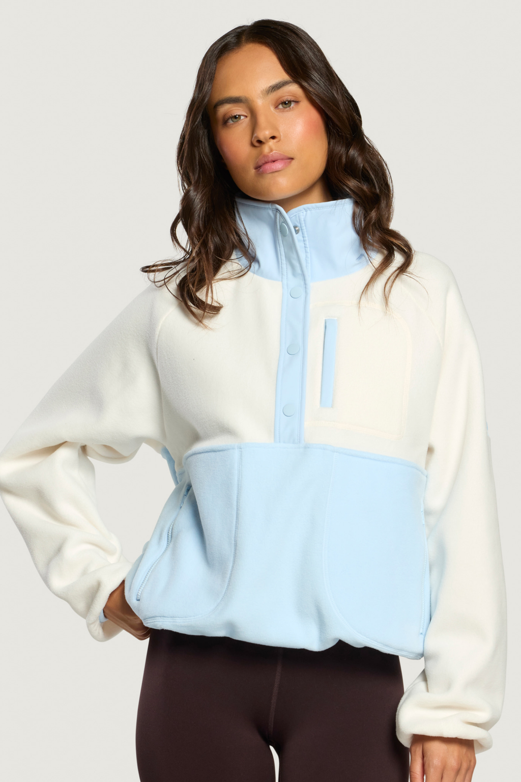Gym+Coffee Snap Polar Fleece Glacial Blue