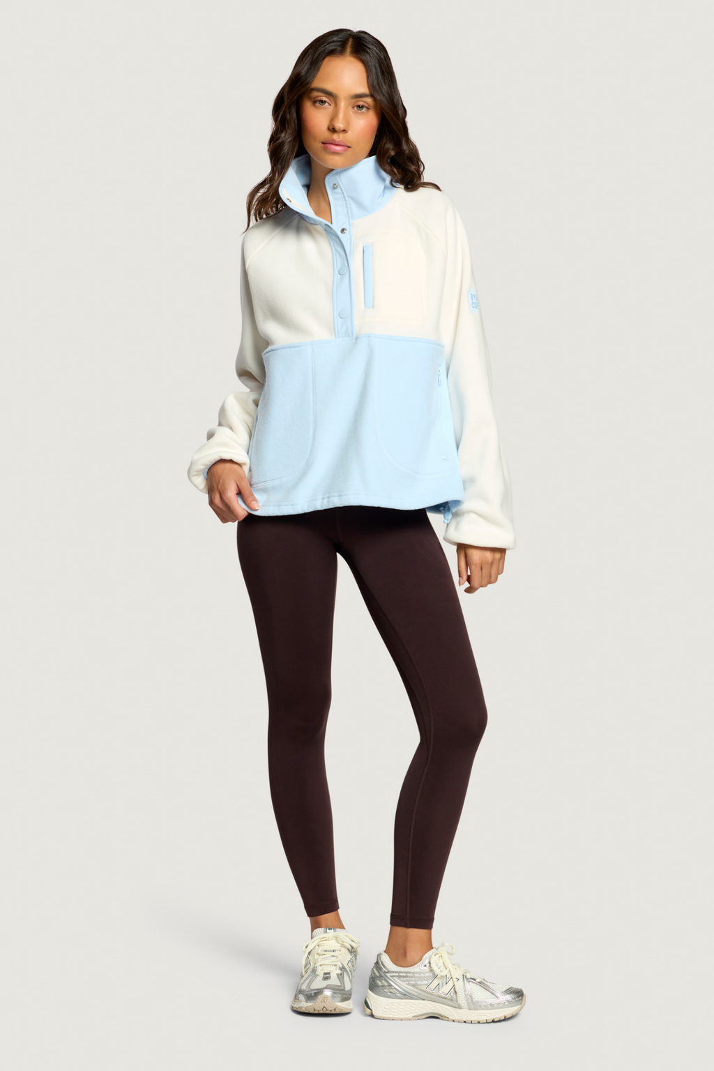 Gym+Coffee Snap Polar Fleece Glacial Blue