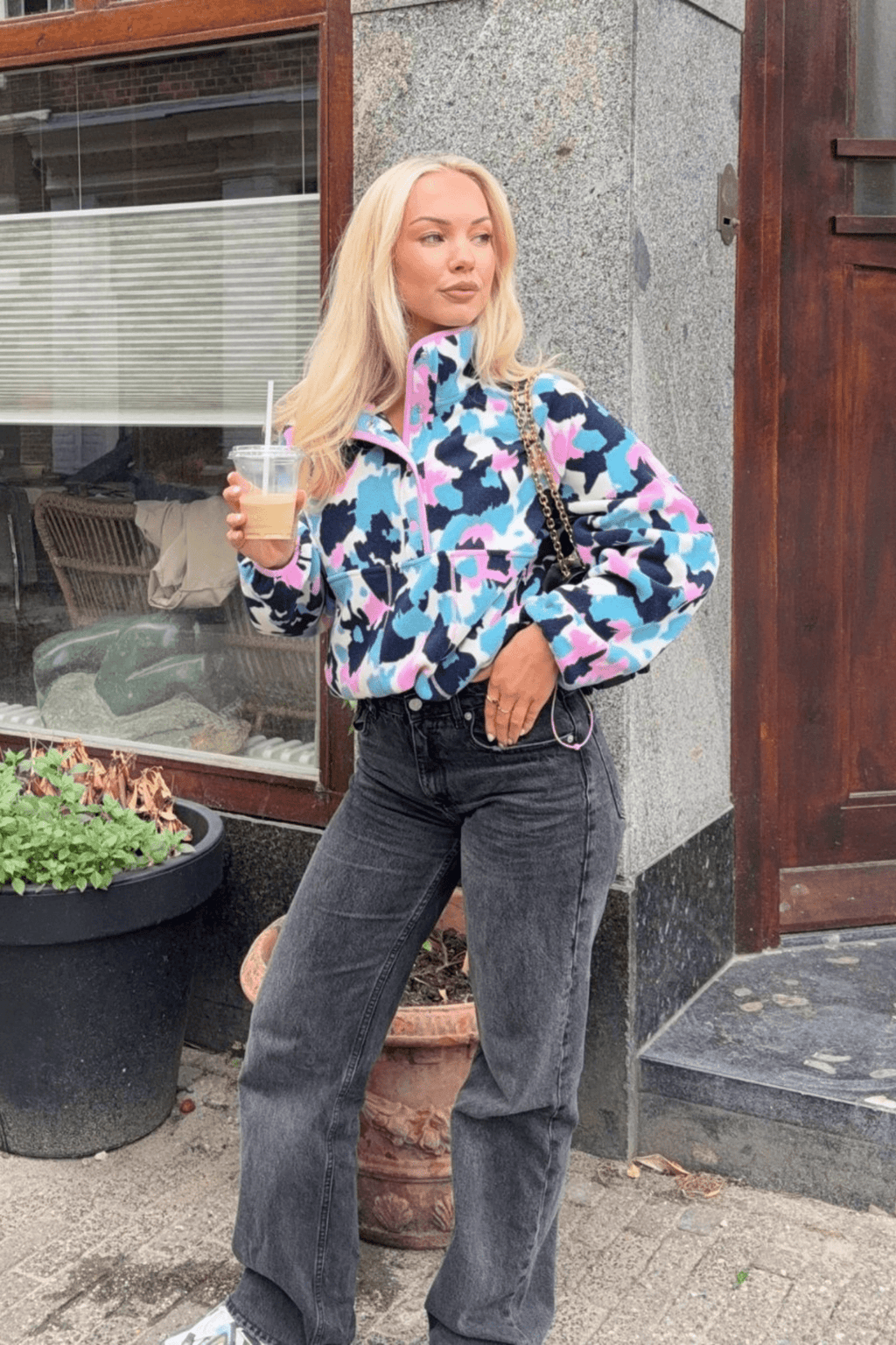 Gym+Coffee Snap Polar Fleece Light Pop Print - Dotique - Gym+Coffee