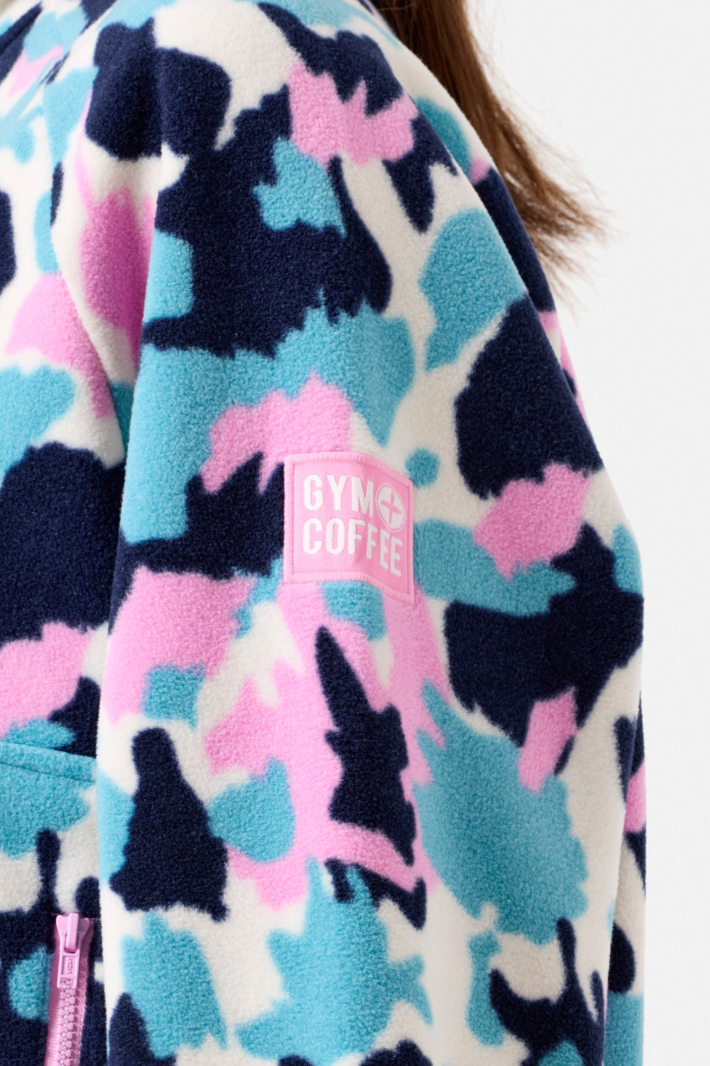 Gym+Coffee Snap Polar Fleece Light Pop Print