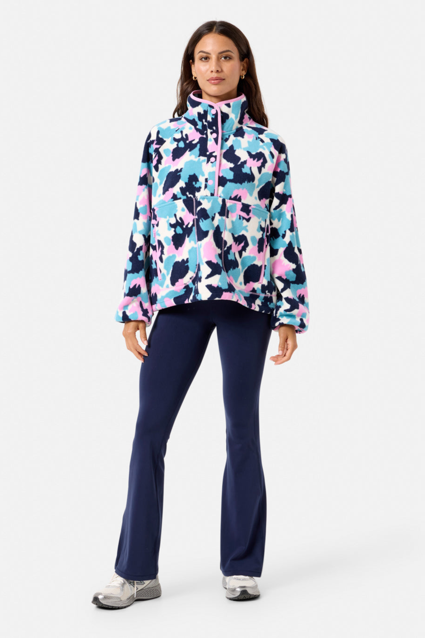 Gym+Coffee Snap Polar Fleece Light Pop Print
