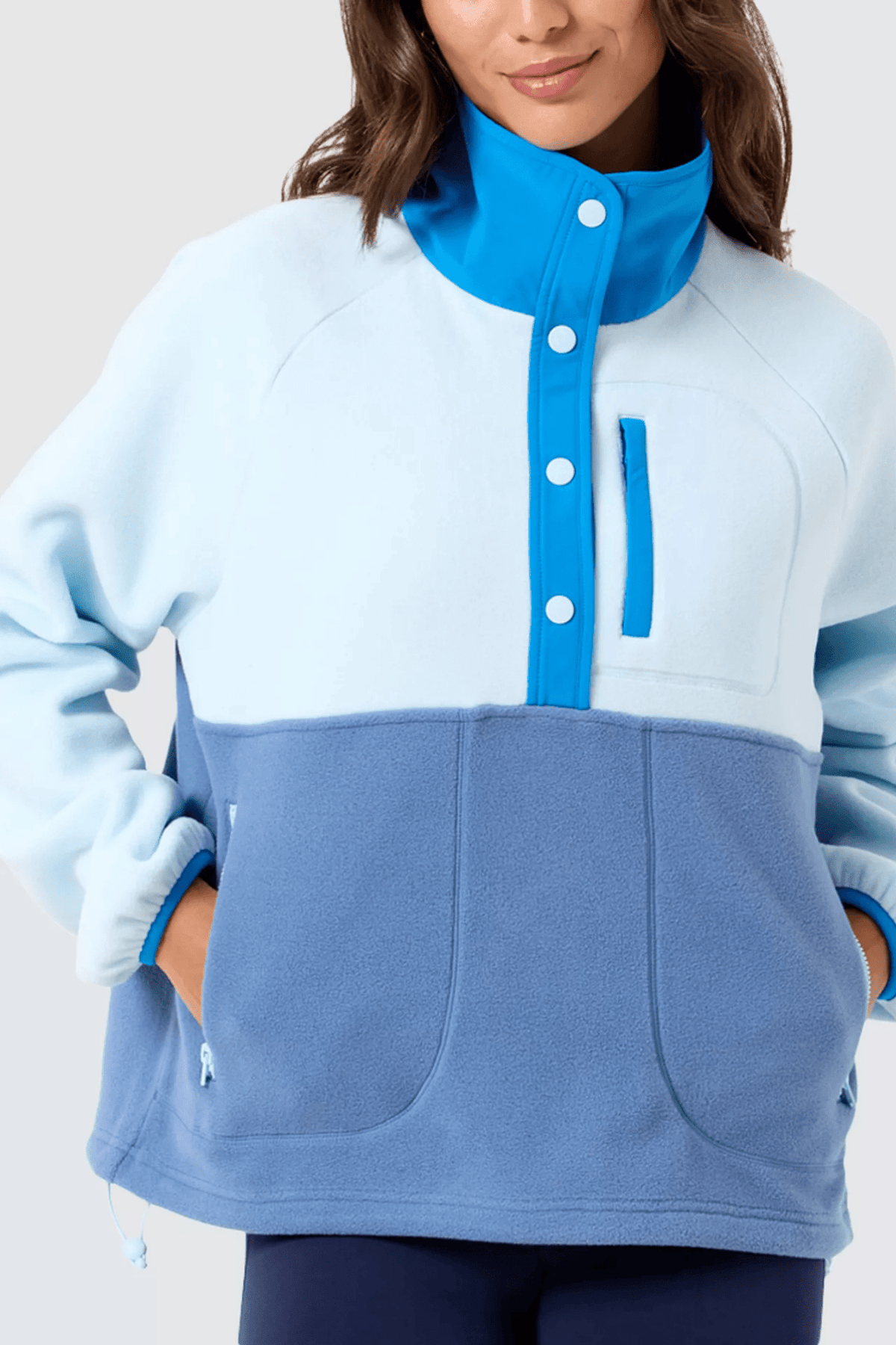 Gym+Coffee Snap Polar Fleece - Oasis Blue - Dotique - Gym+Coffee