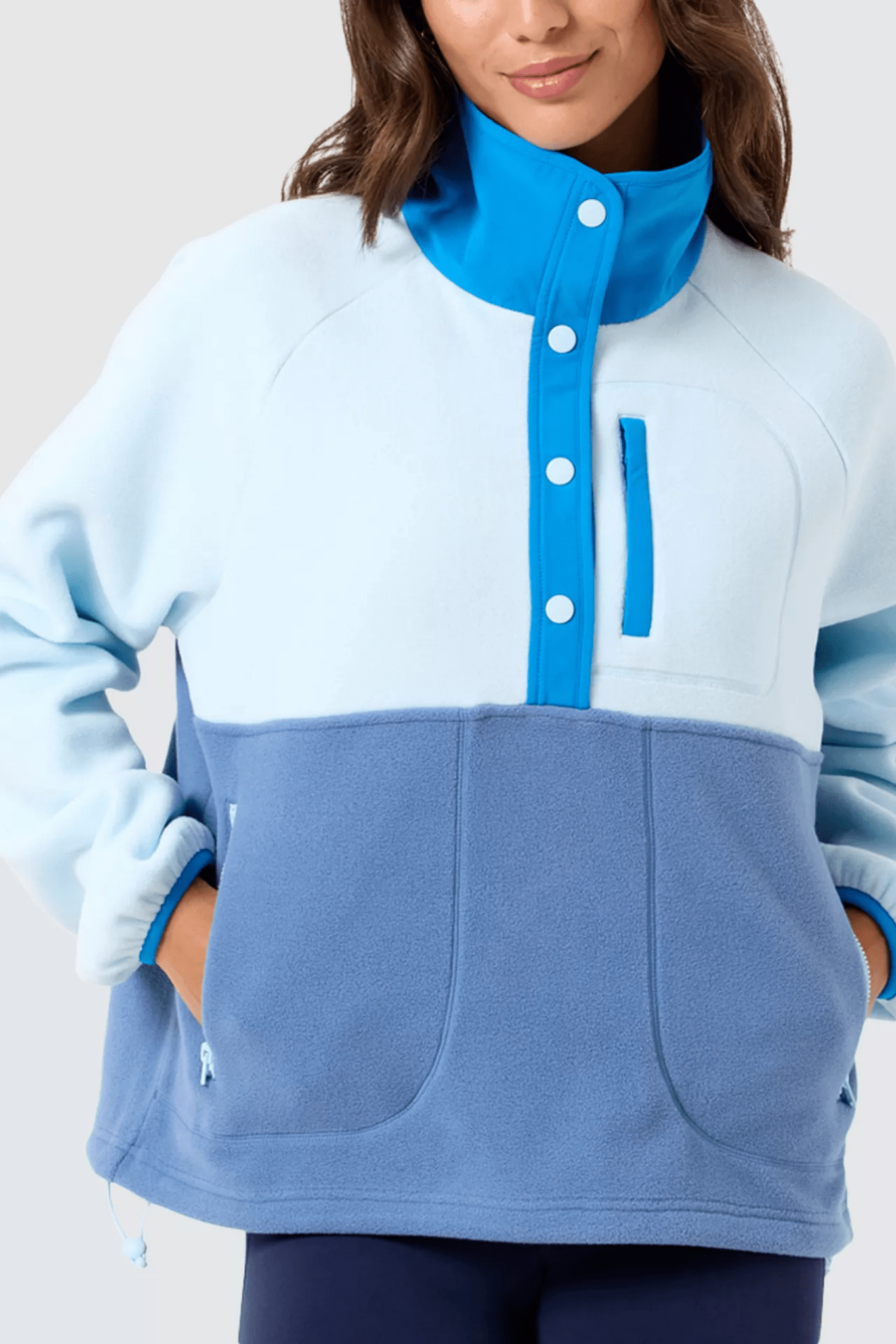 Gym+Coffee Snap Polar Fleece - Oasis Blue - Dotique - Gym+Coffee