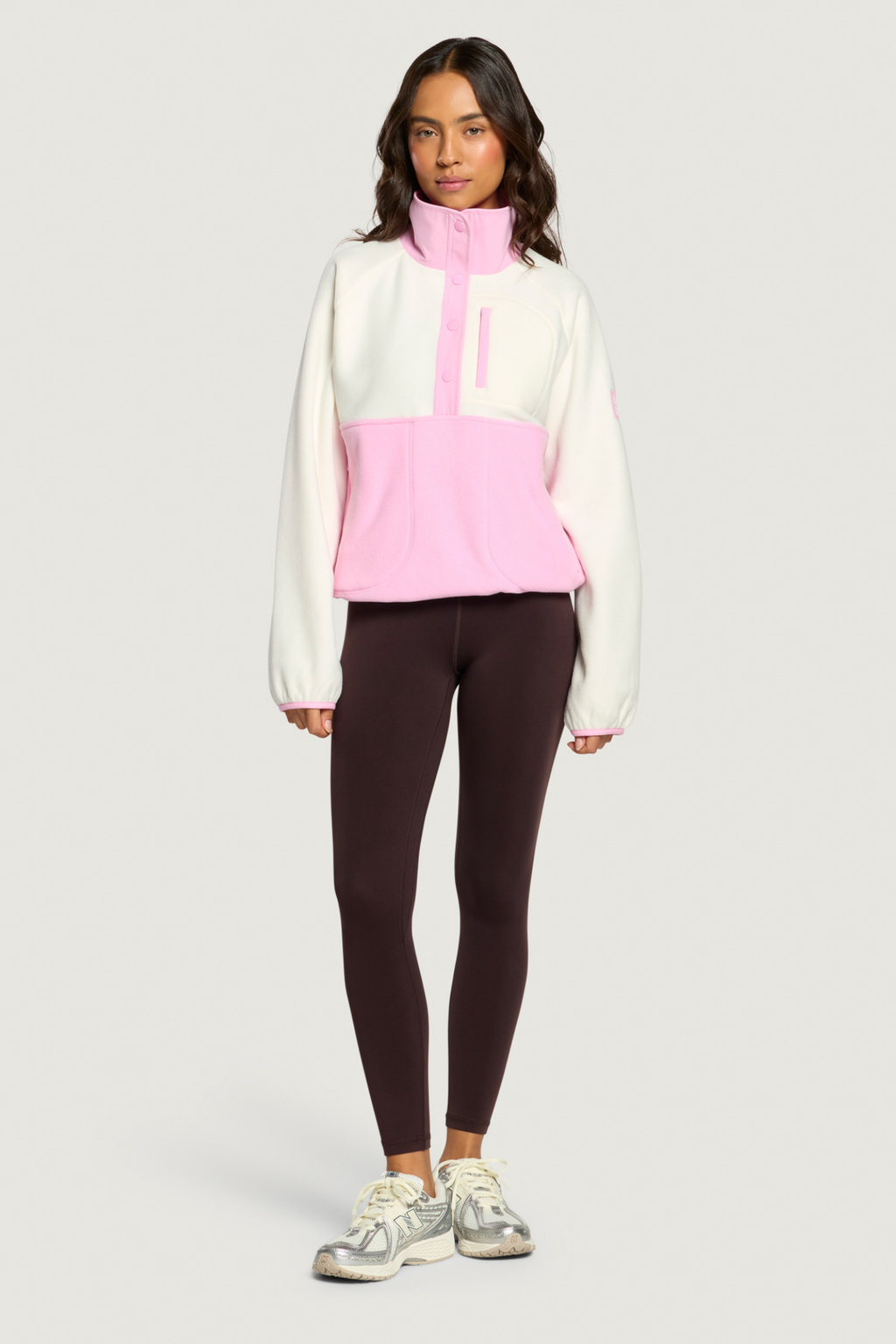 Gym+Coffee Snap Polar Fleece Pink Blossom
