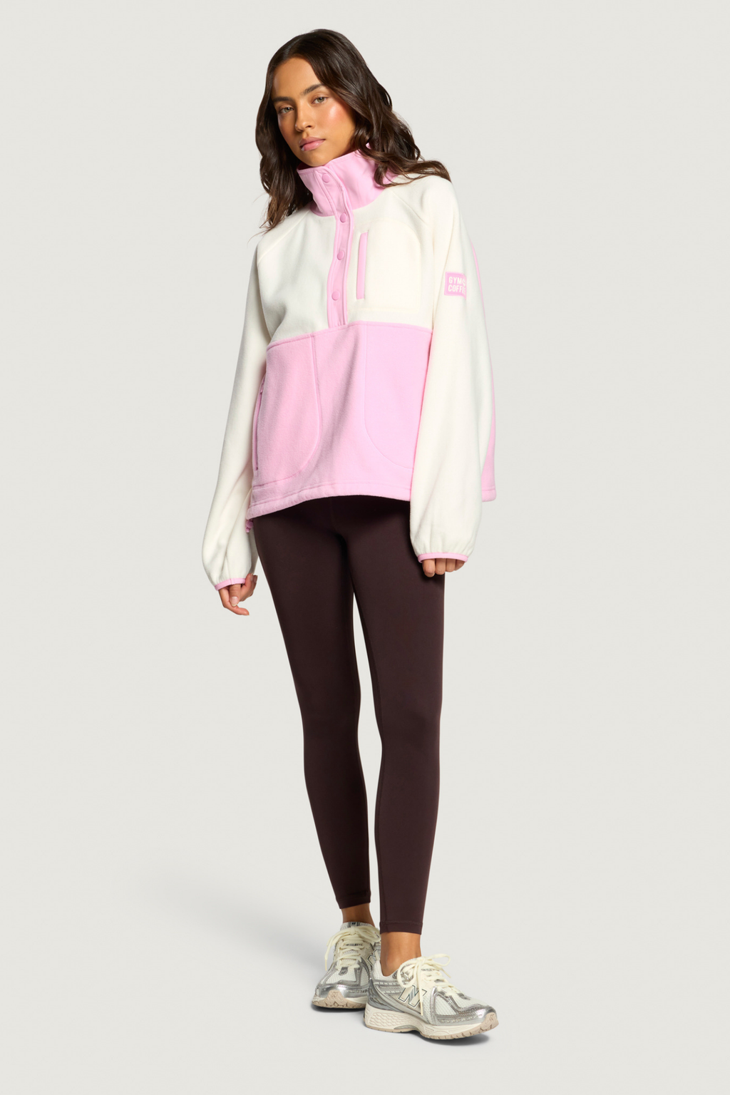 Gym+Coffee Snap Polar Fleece Pink Blossom