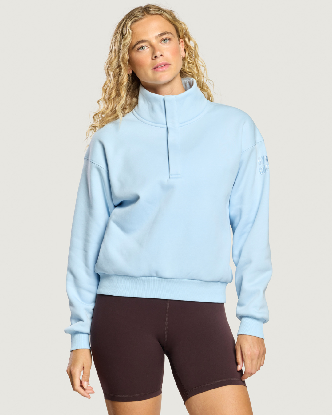 Gym+Coffee Daily Snap Collar Sierra Sweatshirt Glacial Blue