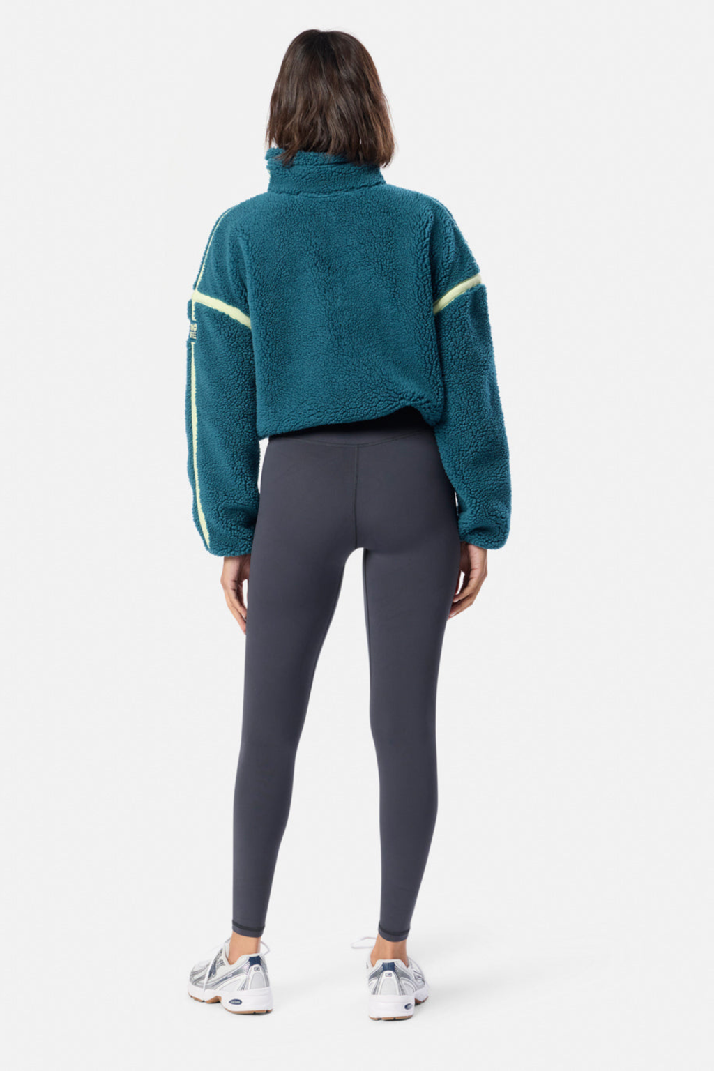Deep Teal Industry Fleece Half-Zip from Gym+Coffee. Soft, cosy and easy to wear with a relaxed fit and zip detail — perfect for everyday layering. Shop at Dotique.