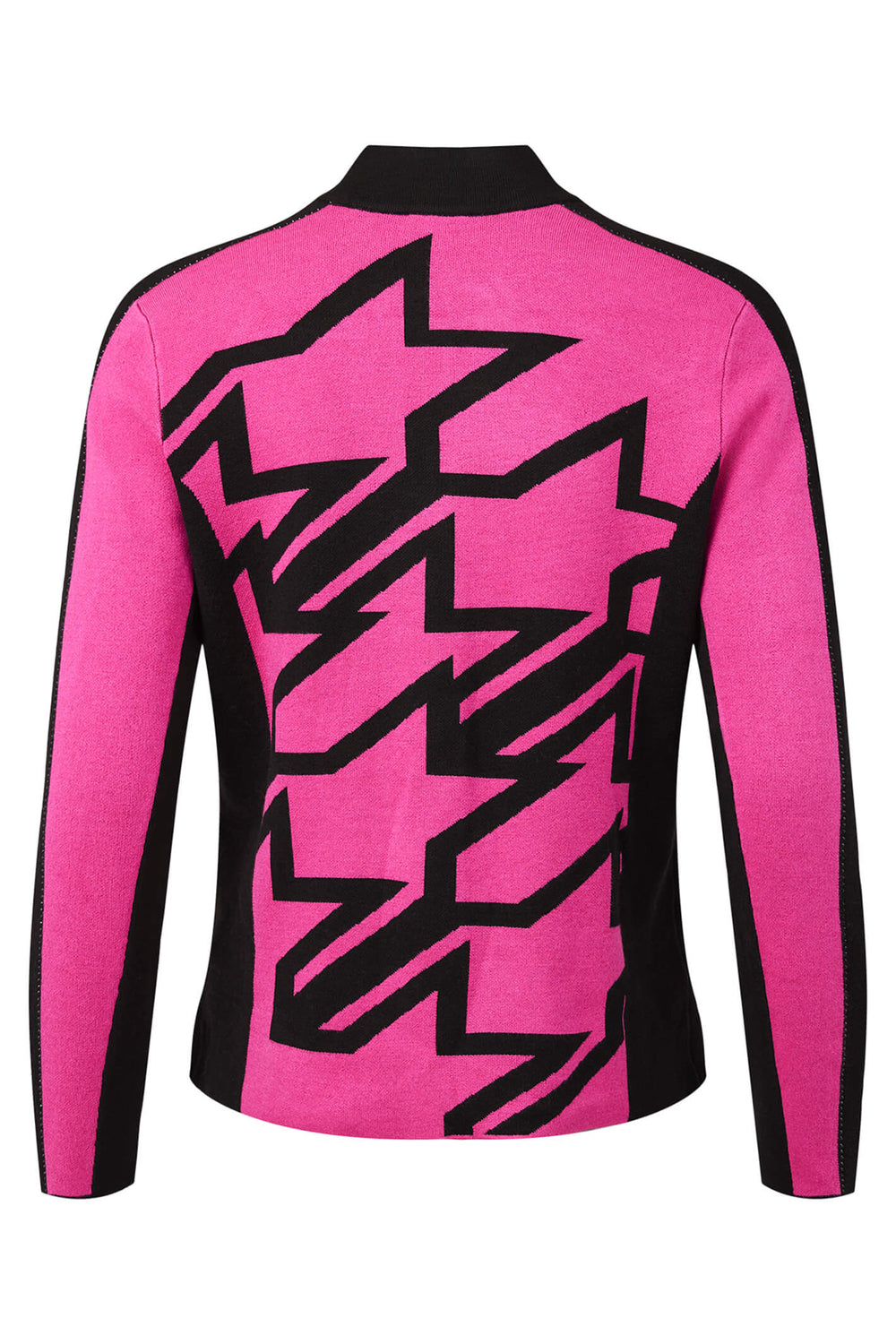 Habella 57134-60002-43 Pink Patterned Knit Jacket - Dotique
