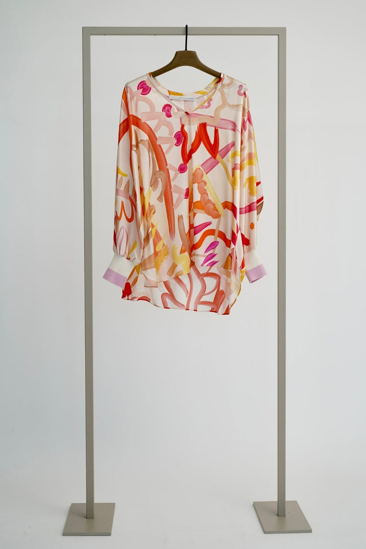 Herzen's Angelegenheit 25251 - 6162 Peachy Multi Silk Blouse - Dotique - Herzen's Angelegenheit