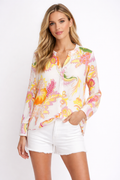 Model wearing Herzen's Angelegenheit 6059 Silk Blouse Pink Buttercup by Herzen's Angelegenheit, available to shop at Dotique.