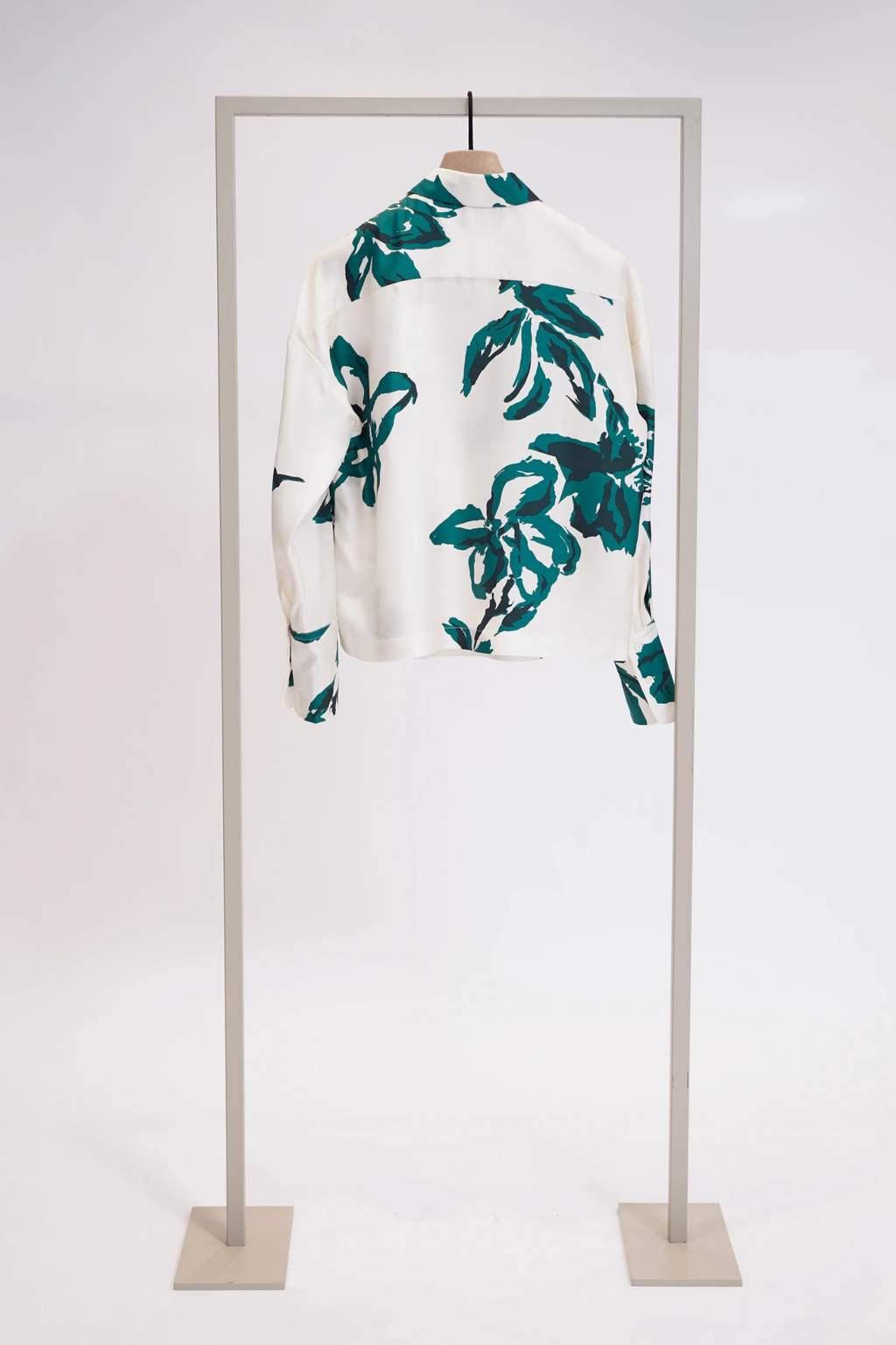 Herzens Hemdkragenbluse - Bottle Green Creamy Silk Blouse 25263-6185-263064-34