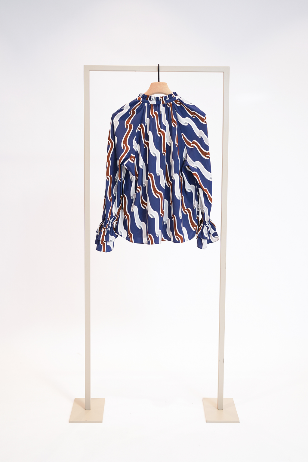Herzens Tunika - Night Blue Multi Silk Blouse 25263-6052-263002-36