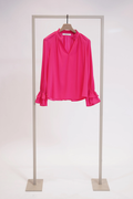 Herzens Tunika Ella Silk Shirt - Pop Pink 25263-6003-493-36