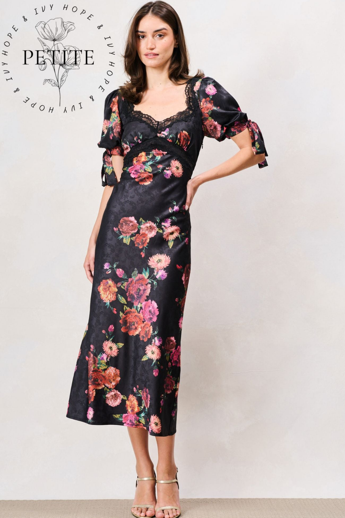 Hope & Ivy Petite Tanya Satin Occasion Dress by Hope and Ivy. Shop Hope and Ivy at Dotique