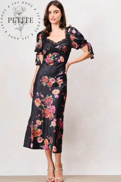 Hope & Ivy Petite Tanya Satin Occasion Dress by Hope and Ivy. Shop Hope and Ivy at Dotique