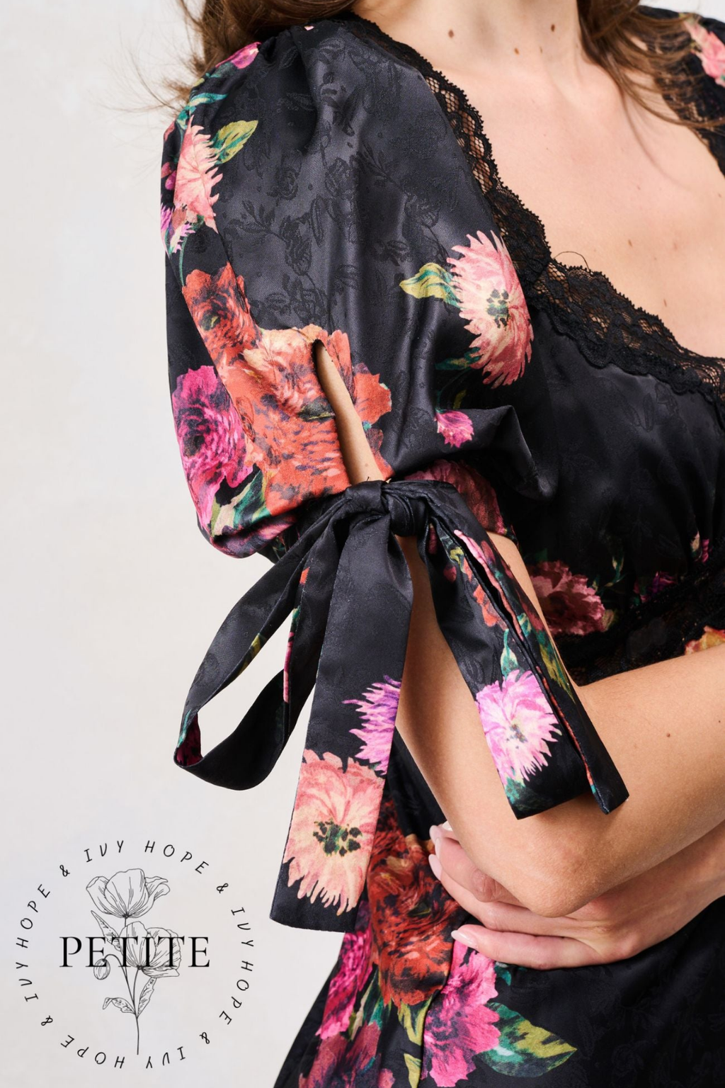 Hope & Ivy Petite Tanya Satin Occasion Dress by Hope and Ivy. Shop Hope and Ivy at Dotique.