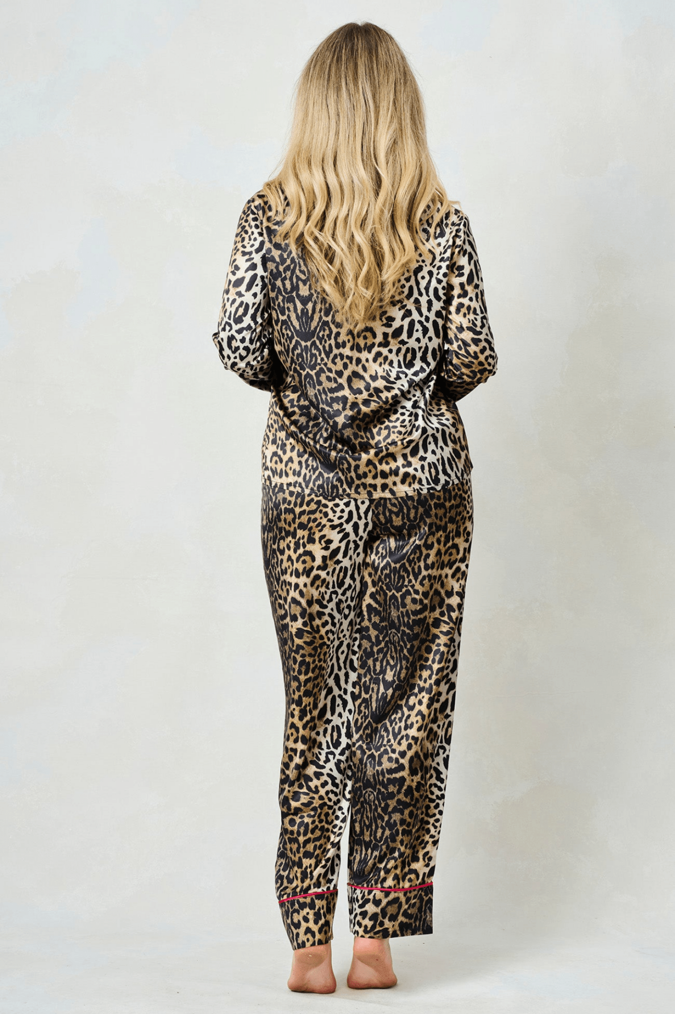 Hope and Ivy 9105S Sindy Satin Print Pyjamas with Matching Fabric Bag - Dotique - Hope and Ivy