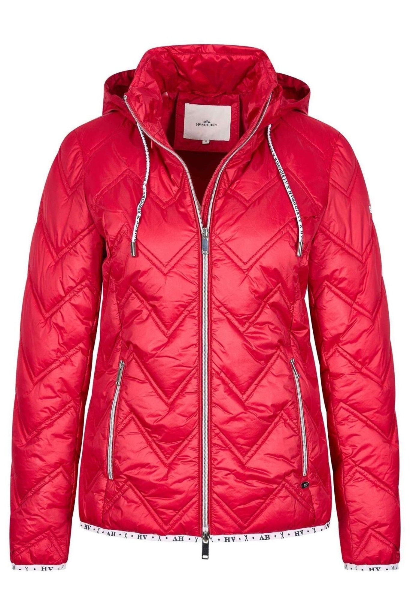 HV Society 0401103505 HVSAnya Red Quilted Jacket - Dotique - HV Society