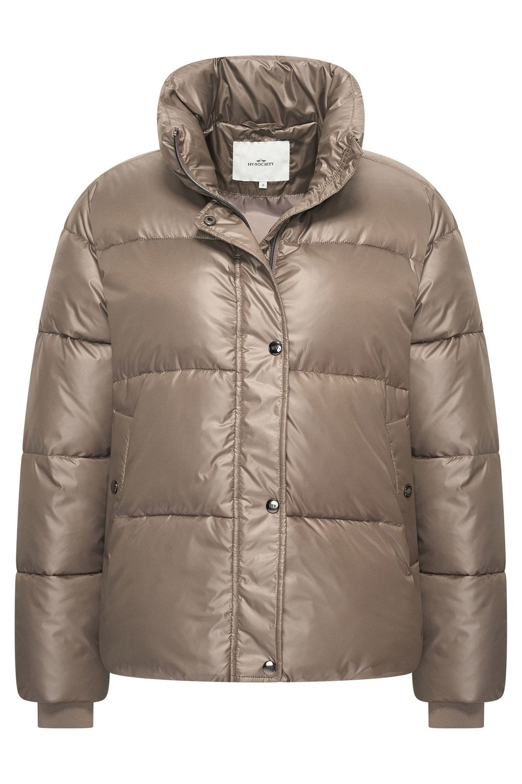 HV Society 0401103752 HVSAdan Dark Taupe Padded Jacket - Dotique - HV Society