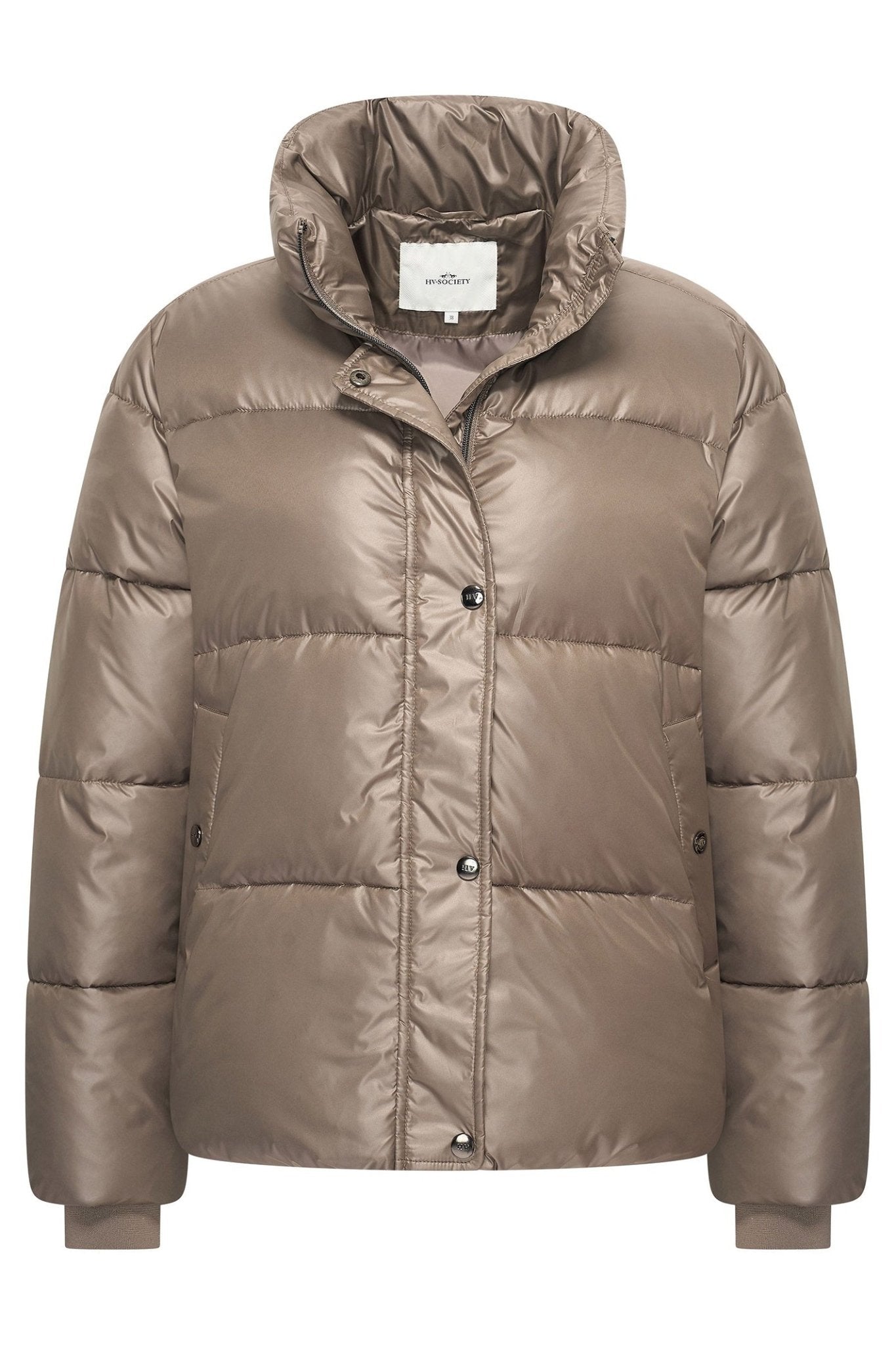 HV Society 0401103752 HVSAdan Dark Taupe Padded Jacket - Dotique - HV Society