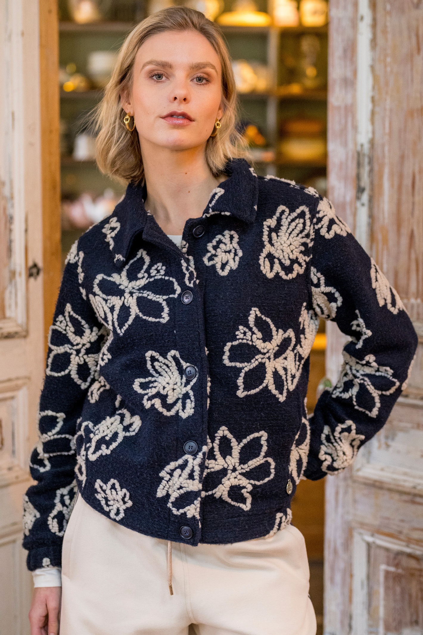 HV Society Cardigan HVSLiva Navy 0401103860
