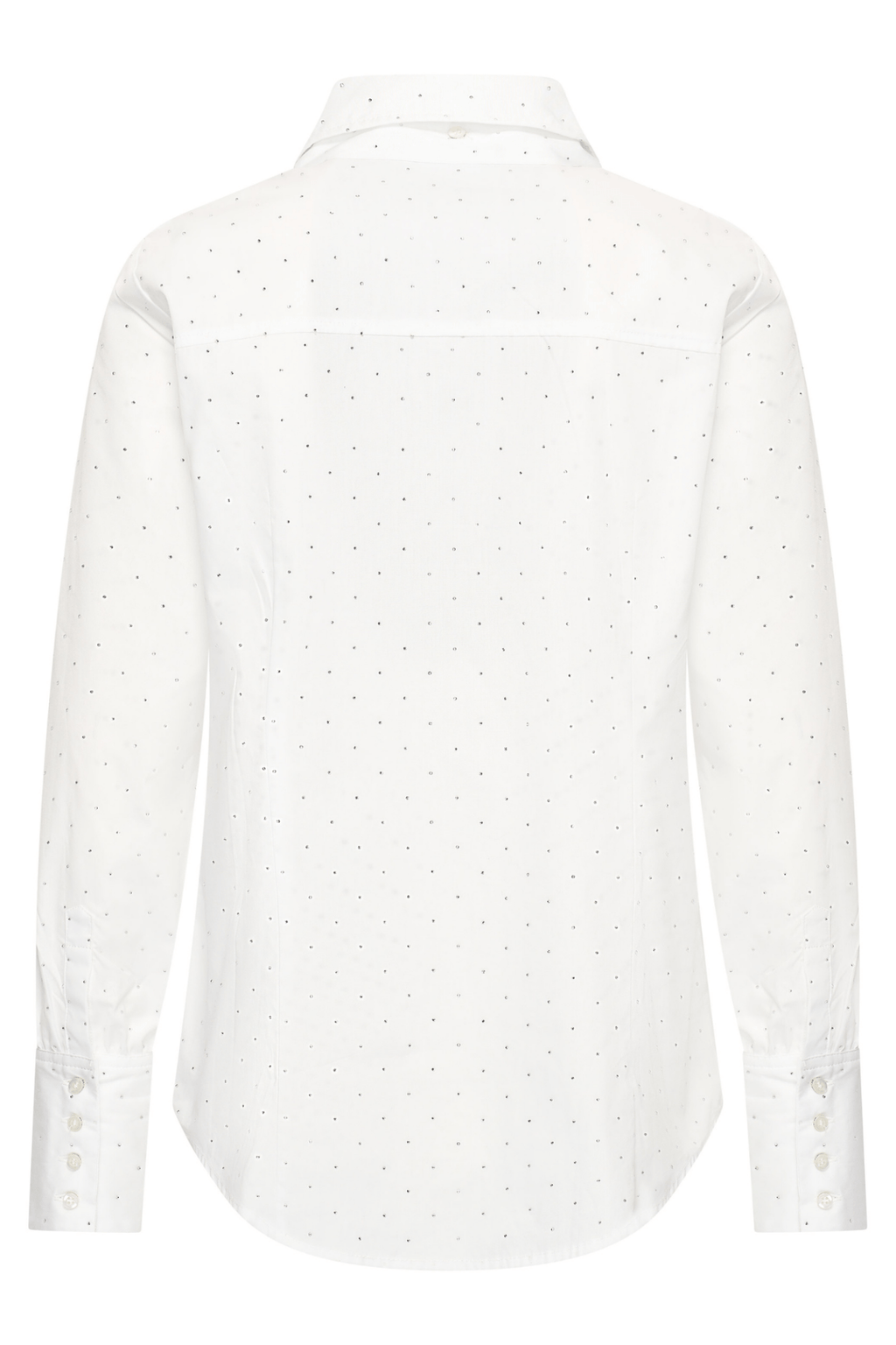White HV Society blouse with dotted detail and bow tie neck – Dotique

