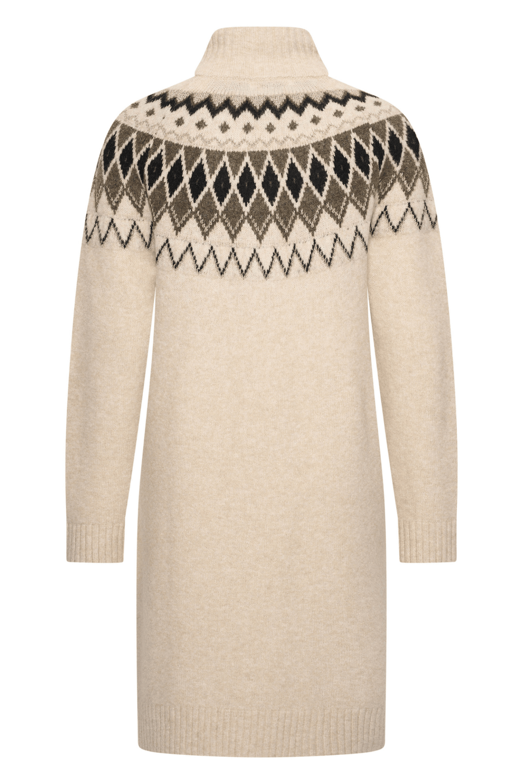 HV Society kit beige jumper dress with fair isle diamond knit yoke – Dotique

