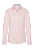 Front view of HV Society HVSDaisy Soft Pink Blouse with button details by HV Society shop HV Society at Dotique