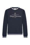 HV Society HVSGabrielle Navy Jumper soft cotton blend sweater available to shop at Dotique in classic navy design