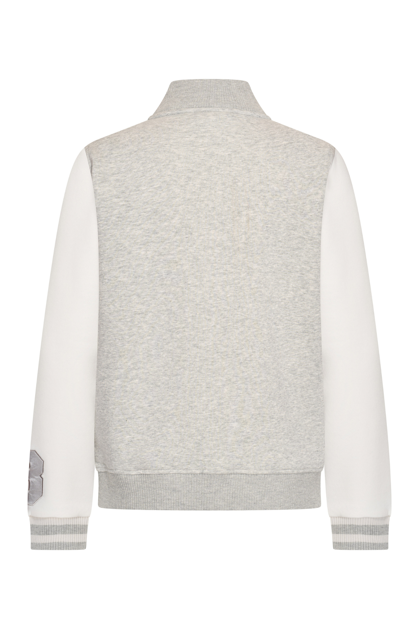 HV Society HVSKaylee Grey Cardigan back view with contrast sleeves gallery 2 Shop HV Society at Dotique