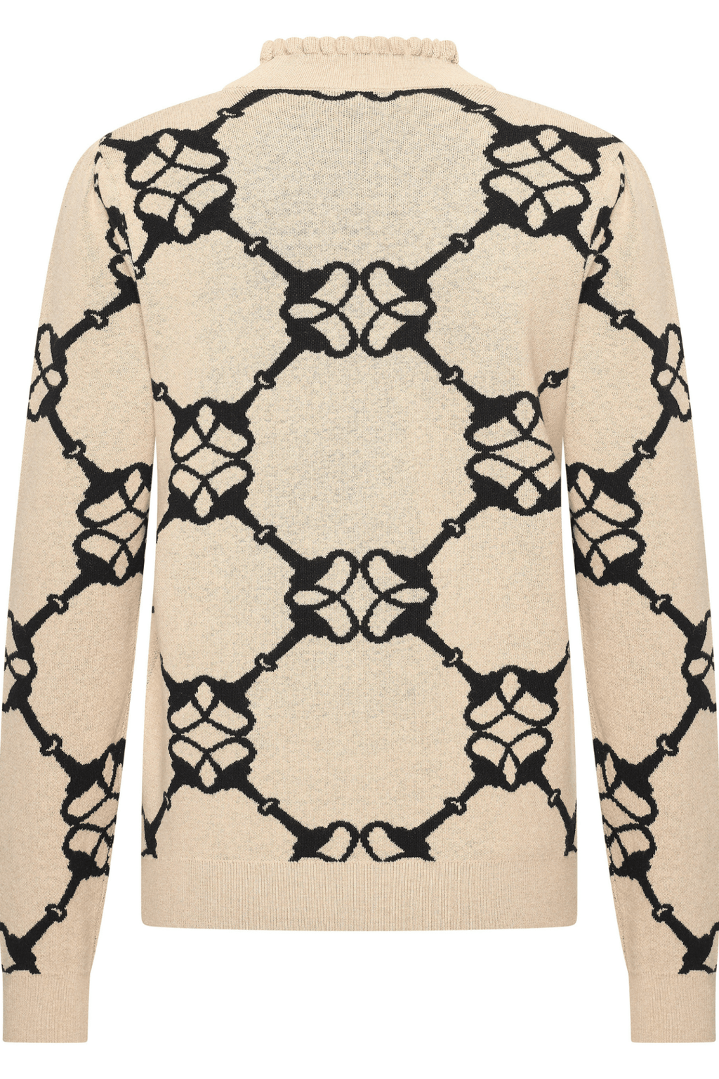 HV Society kit beige jumper with large black equestrian bit chain print – Dotique