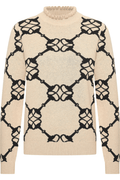 HV Society kit beige jumper with large black equestrian bit chain print – Dotique