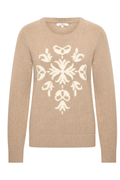 Neutral HV Society jumper with white snowflake design – Dotique

