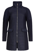 I'cona 67004-60012-690 Navy Padded Detail Zip Front Jacket - Dotique