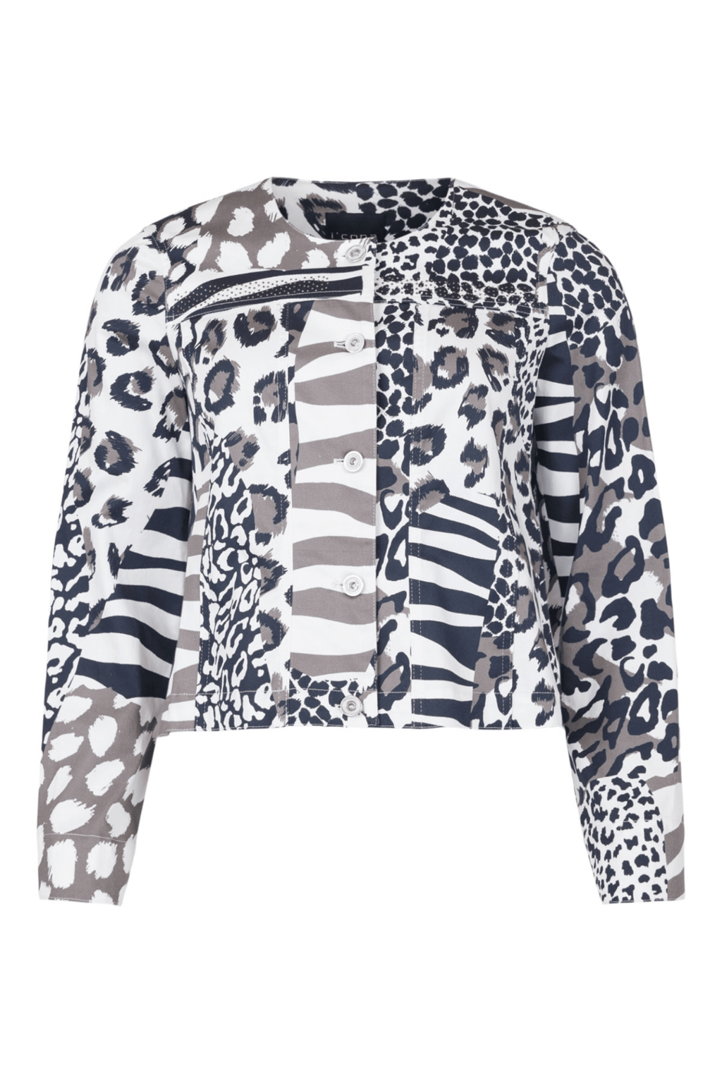 I'CONA 67339-60311-0 Multi Animal Print Jacket (52cm)