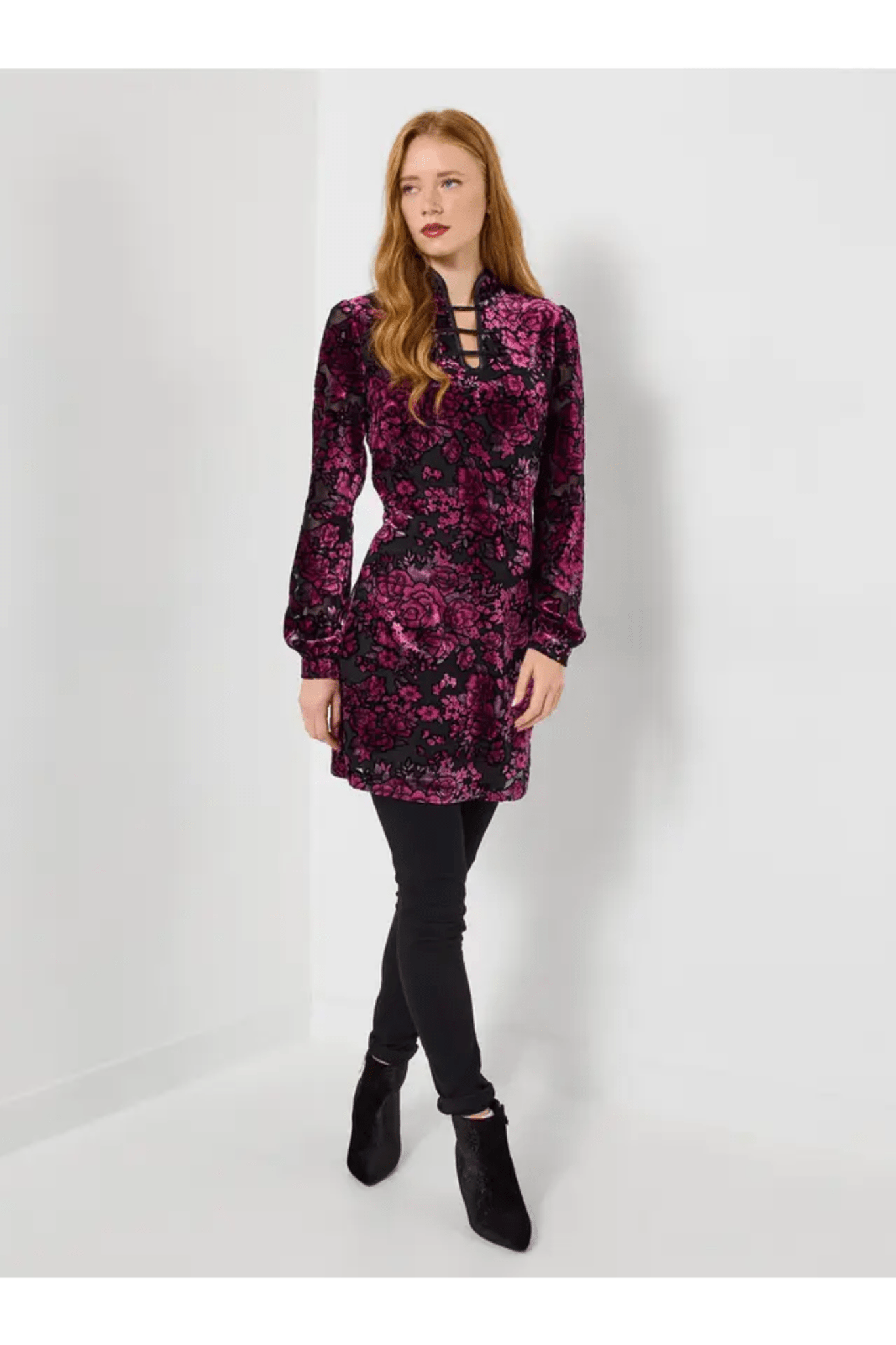 joe-browns-daring-devore-tunic-dress-purple