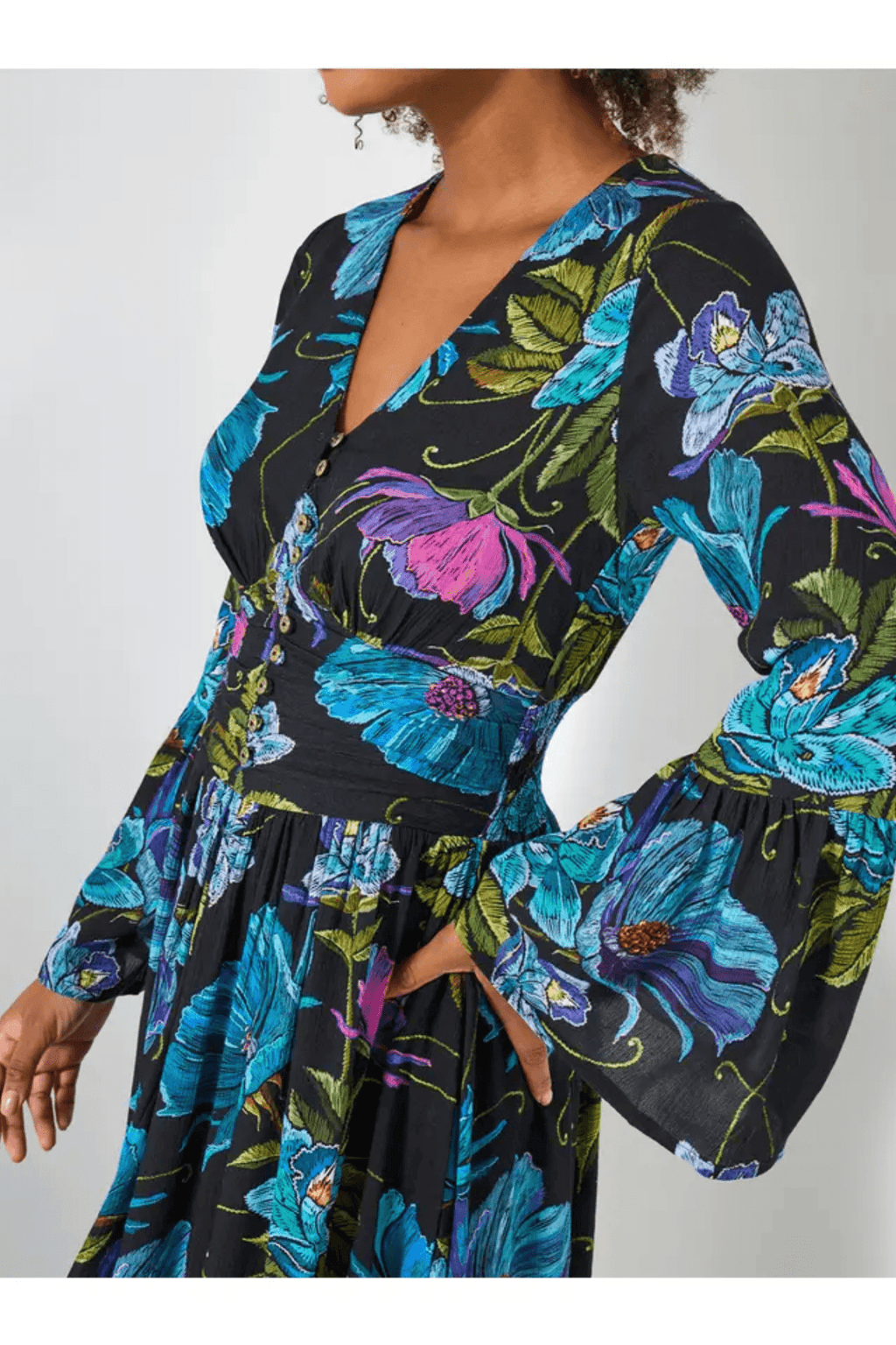 joe-browns-iris-florals-boho-maxi-dress-black 1