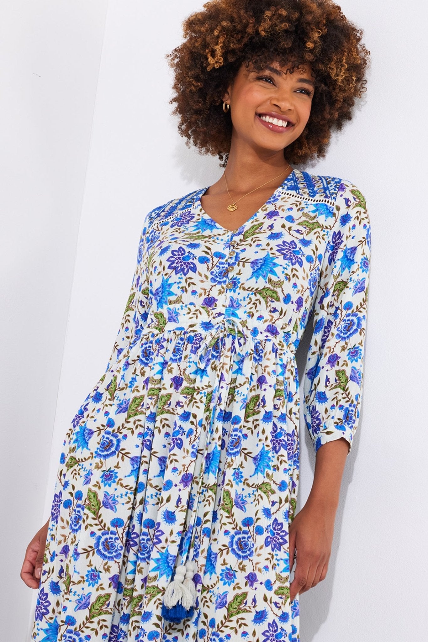 Joe Browns WF160A Joys of Summer Embellished Floral Maxi Dress