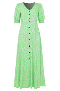 Joe Browns WF210A Fresh As A Daisy Printed Maxi Dress Green - Dotique
