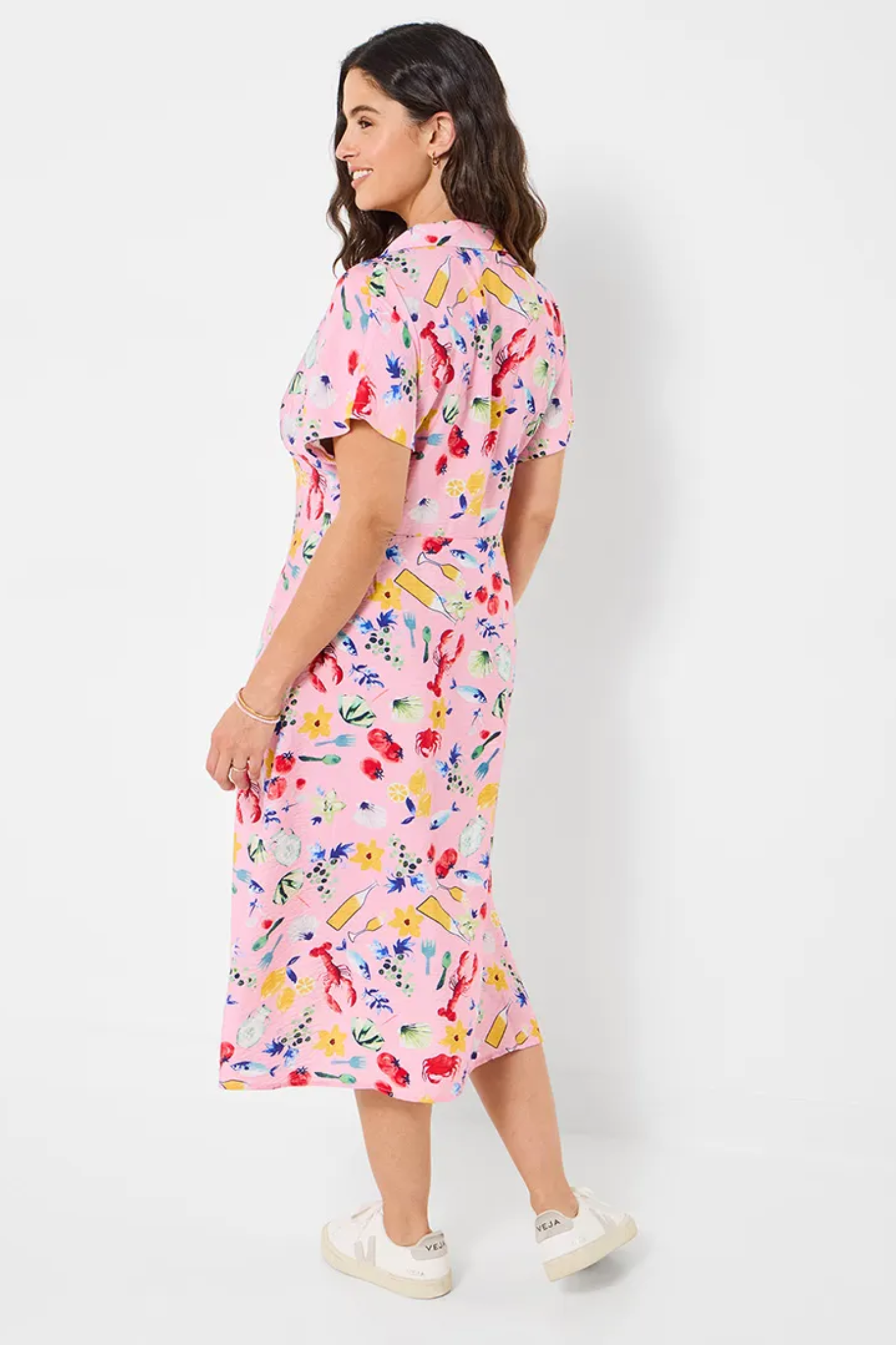 Woman modeling Joe Browns WF425A Fun In The Sun Dress Pink by Joe Browns, shop Joe Browns at Dotique for lively summer fashion