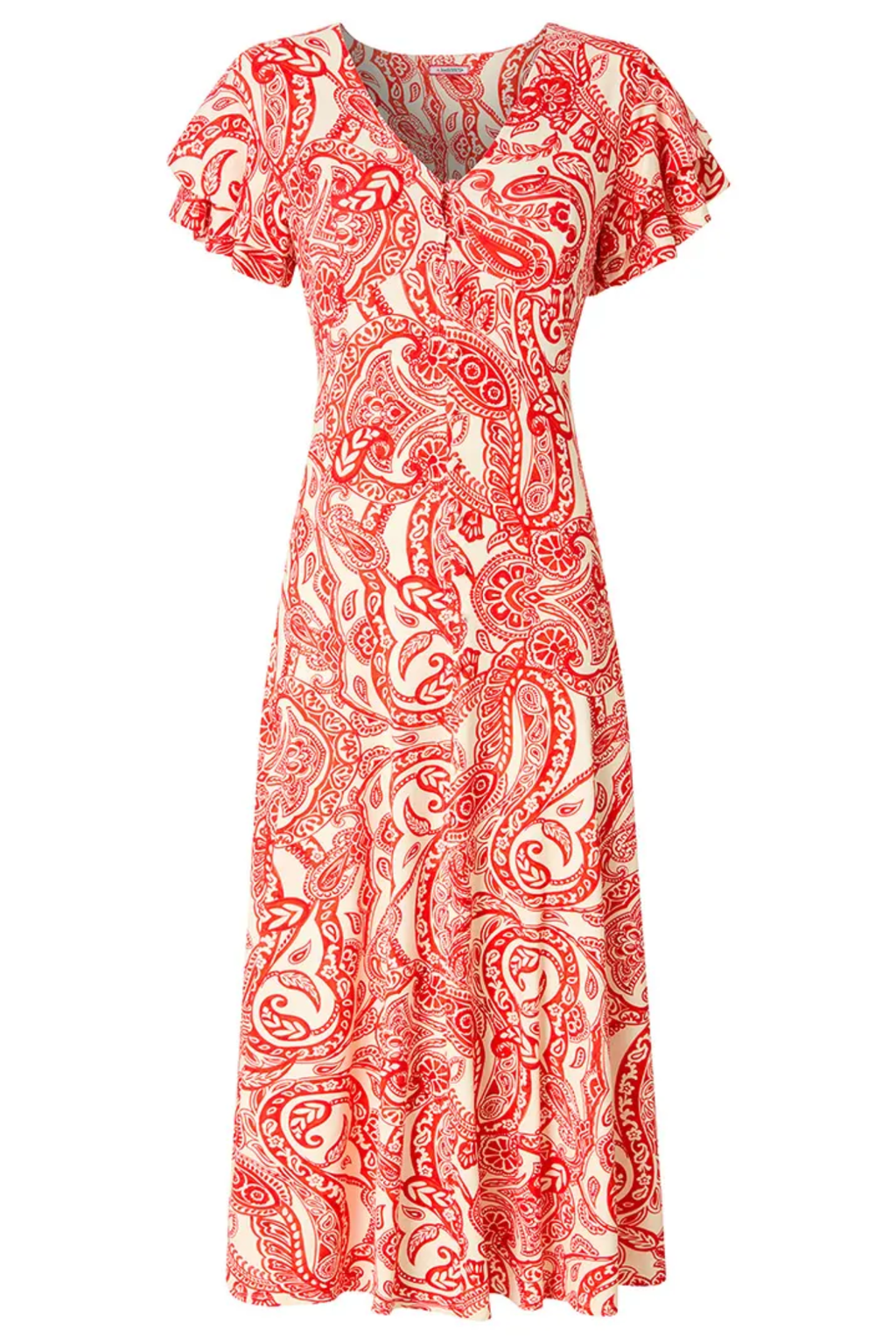Joe Browns WF437A Orla Printed Jersey Dress Red by Joe Browns, shop Joe Browns at Dotique for bold stylish summer wear