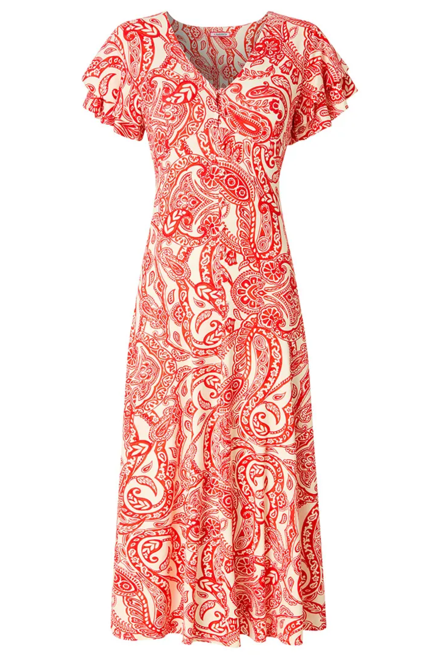 Joe Browns WF437A Orla Printed Jersey Dress Red by Joe Browns, shop Joe Browns at Dotique for bold stylish summer wear
